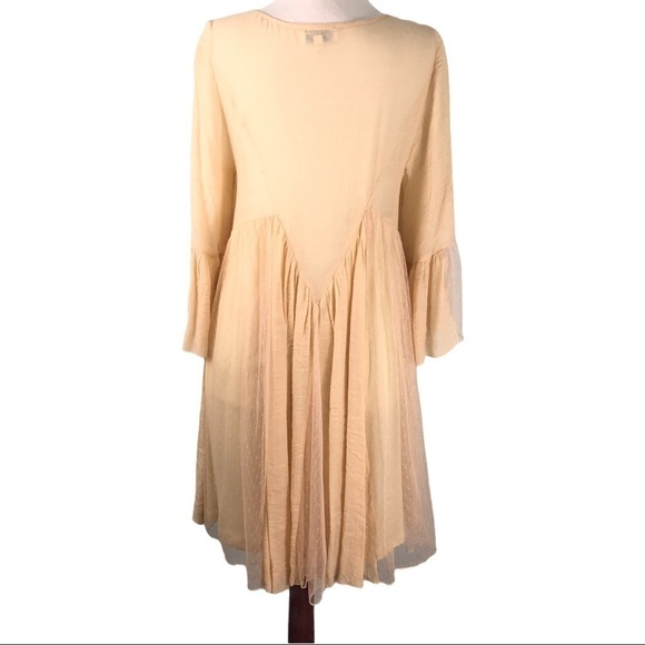 J Gee Peasant Style Gauze Dress in Straw size S - Picture 4 of 11